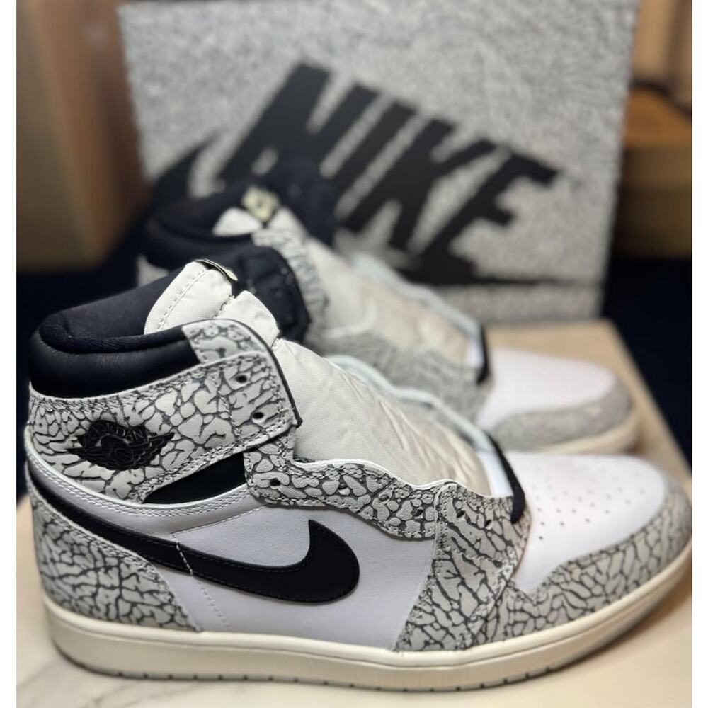 Jordan 1 Retro High OG White Cement size 12.5M
